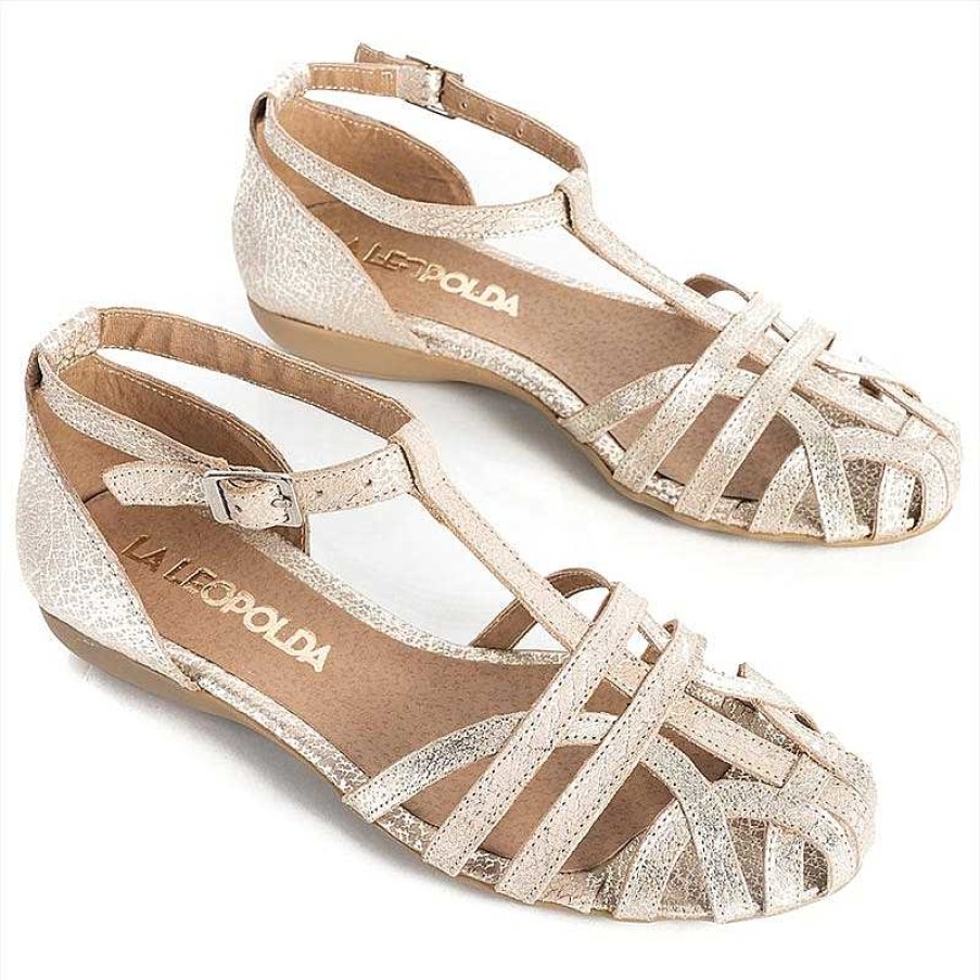 Sandalen La Leopolda | Mixu Platin-Sandalen