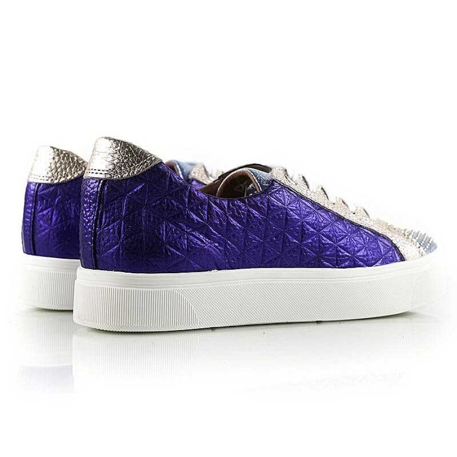 Turnschuhe La Leopolda | Metallic-Violett-Ellipsen-Sneaker