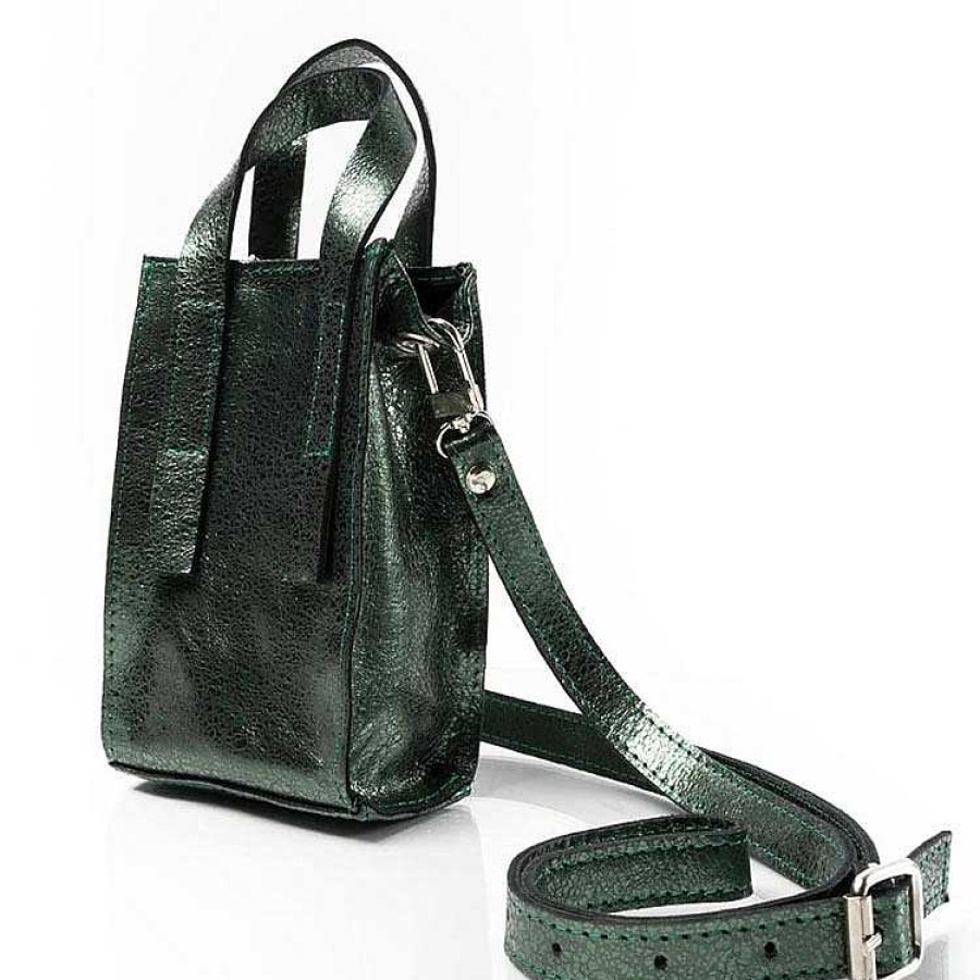 Geldborsen La Leopolda | Boratt Metallic Green Handyhalter