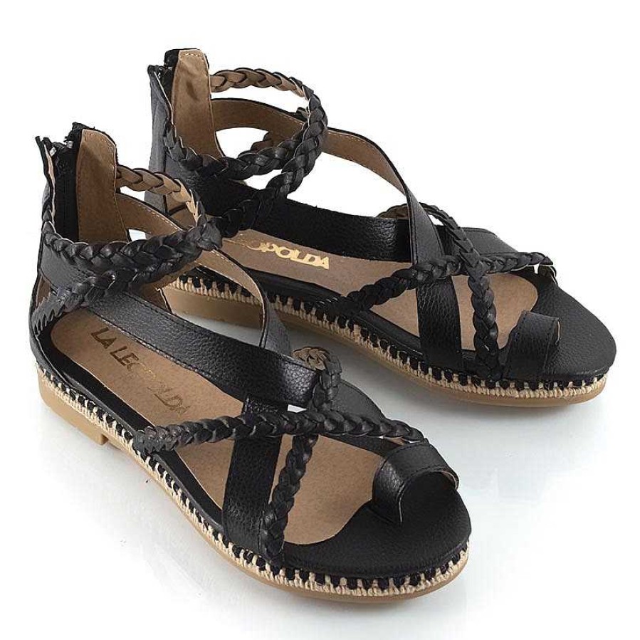 Sandalen La Leopolda | Schwarze Rajesh-Sandalen