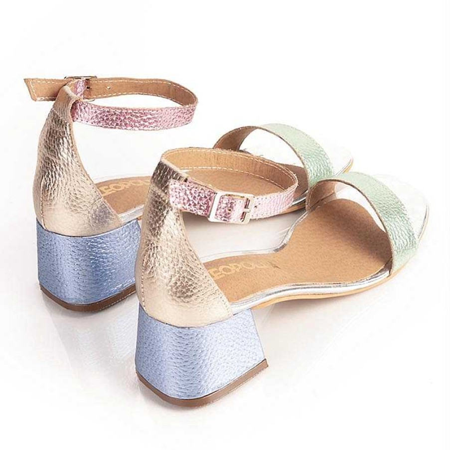 Sandalen La Leopolda | Maiten Pastell-Metallic-Sandalen