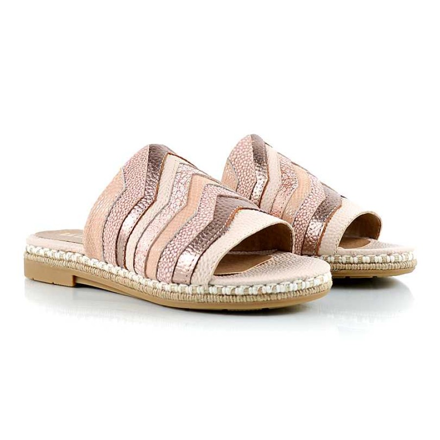 Sandalen La Leopolda | Delta Mix Beige Und Rosa Sandalen