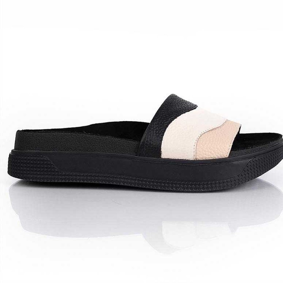 Sandalen La Leopolda | Schwarze Und Naturliche Sandalen Lexa