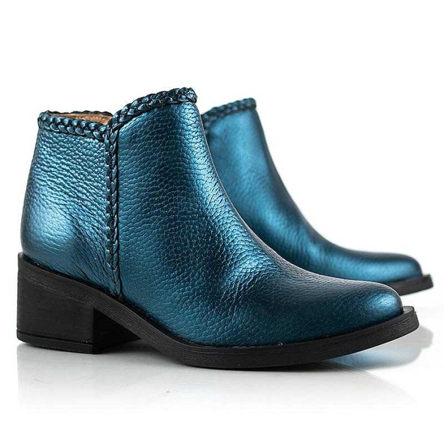 Stiefel La Leopolda | Metallic-Blaue Sumi-Stiefel