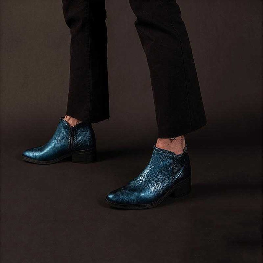 Stiefel La Leopolda | Metallic-Blaue Sumi-Stiefel