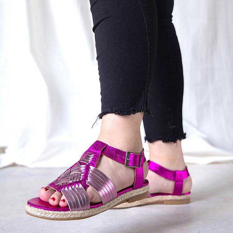 Sandalen La Leopolda | Metallic-Fuchsia-Nectar-Sandalen